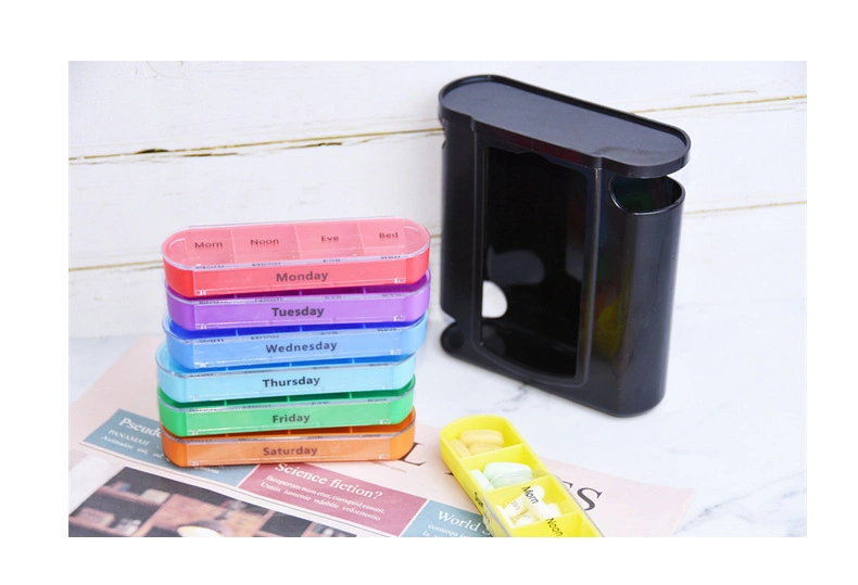 Hot Sale Portable Medicine Pill Box 28 Grids Weekly Pill Case Storage Box Travel Medicine Box Holder Tablet Organizer