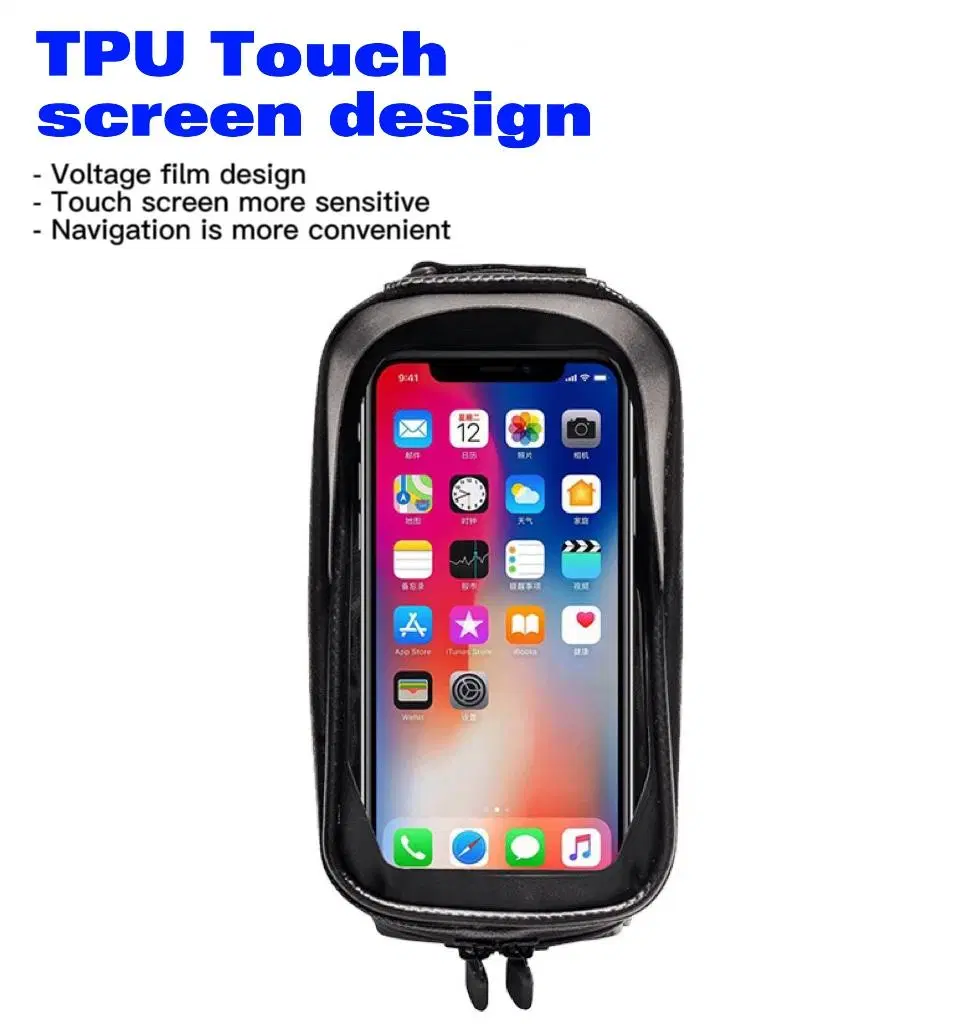 Outdoor Waterproof Touch Screen Bike Phone Front Frame Bag Tube Bicycle Bag