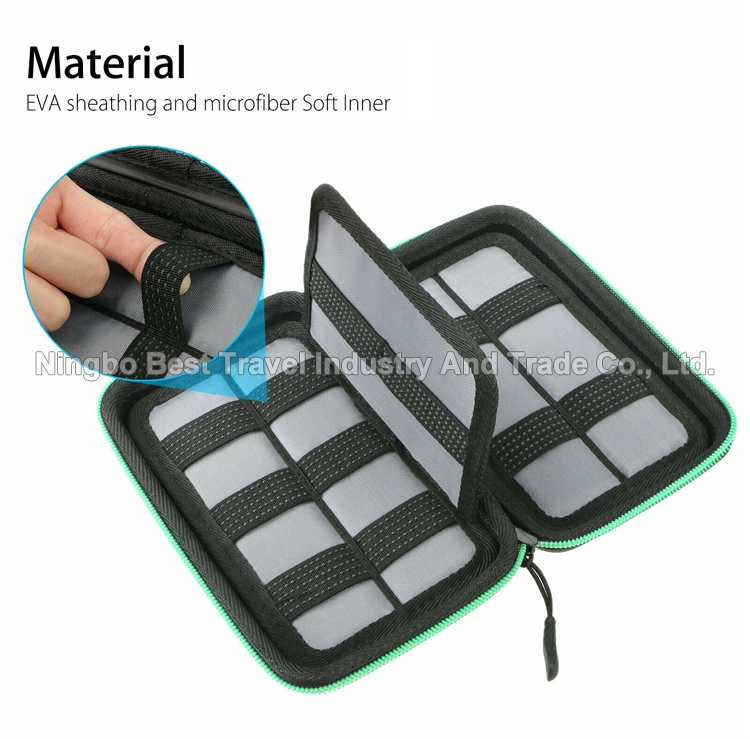 Travel Tool Electronics Accessories EVA Cable Storage Gadget Bag USB Cable Organizer Case