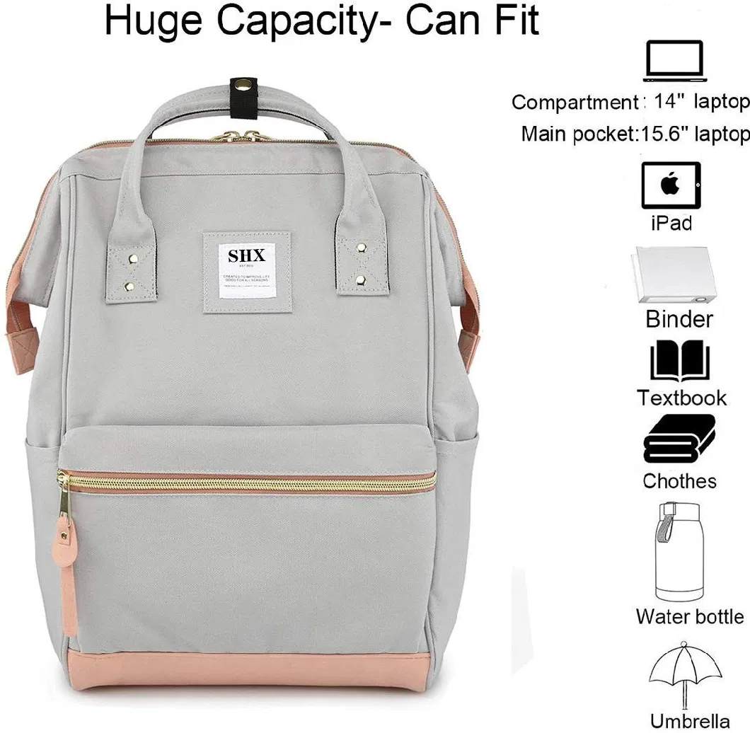 Travel Bag Handbags Laptop School Backpack with USB Charging Port 15.6 Inch Doctor Work Bag for Women&Men College Students