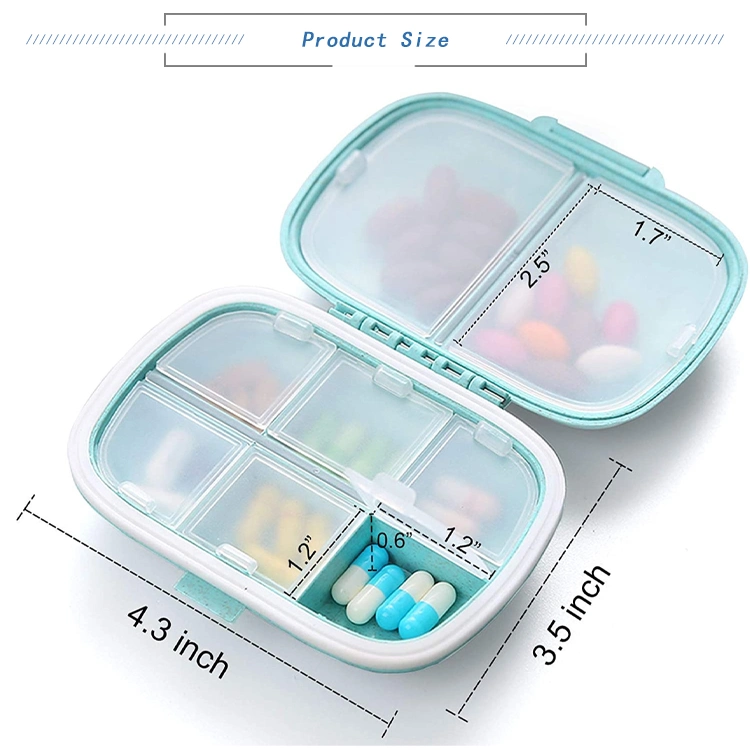 Hot Selling Travel-Sized 28-Day 4-Time Pill Organizer 170g Rainbow PS Plastic Medicine Container Weekly Pill Storage Cases