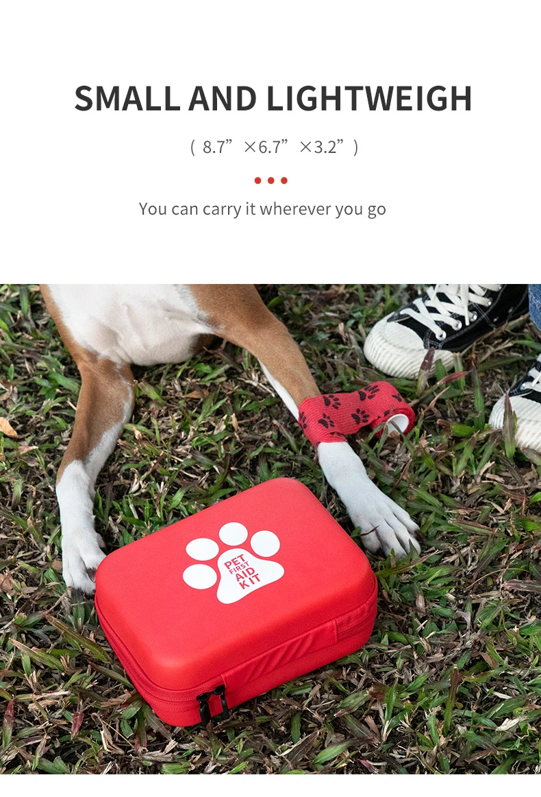 EVA Dog Pets First Aid Kit Bag Medical Emergency First with Staple Suppliers