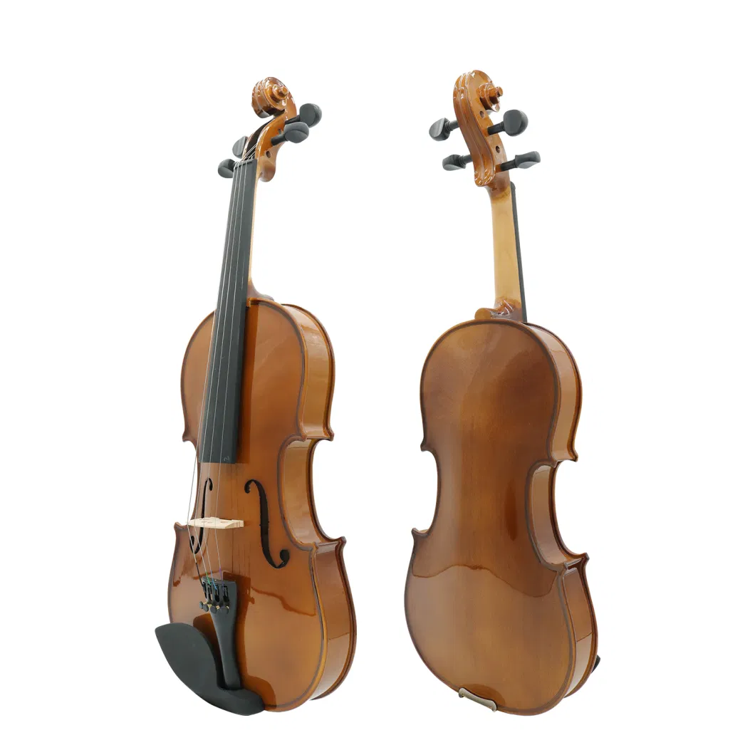 Full Size Traditional Solid Wood Violin with Violin Case