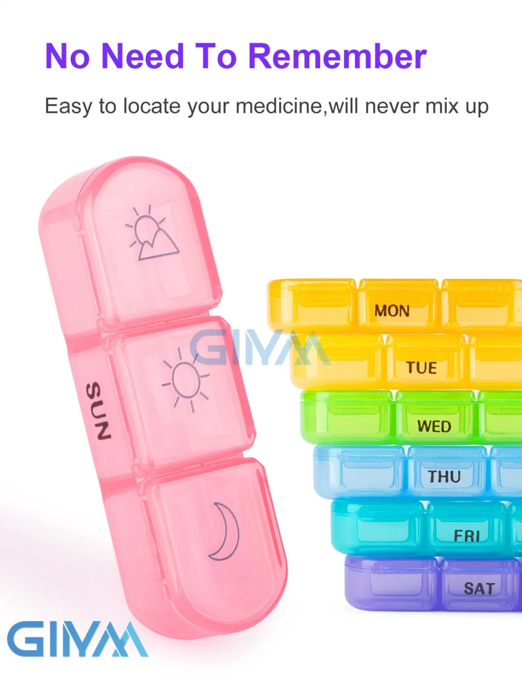 Weekly Pill Organizer 3 Times a Day Arthritis Friendly