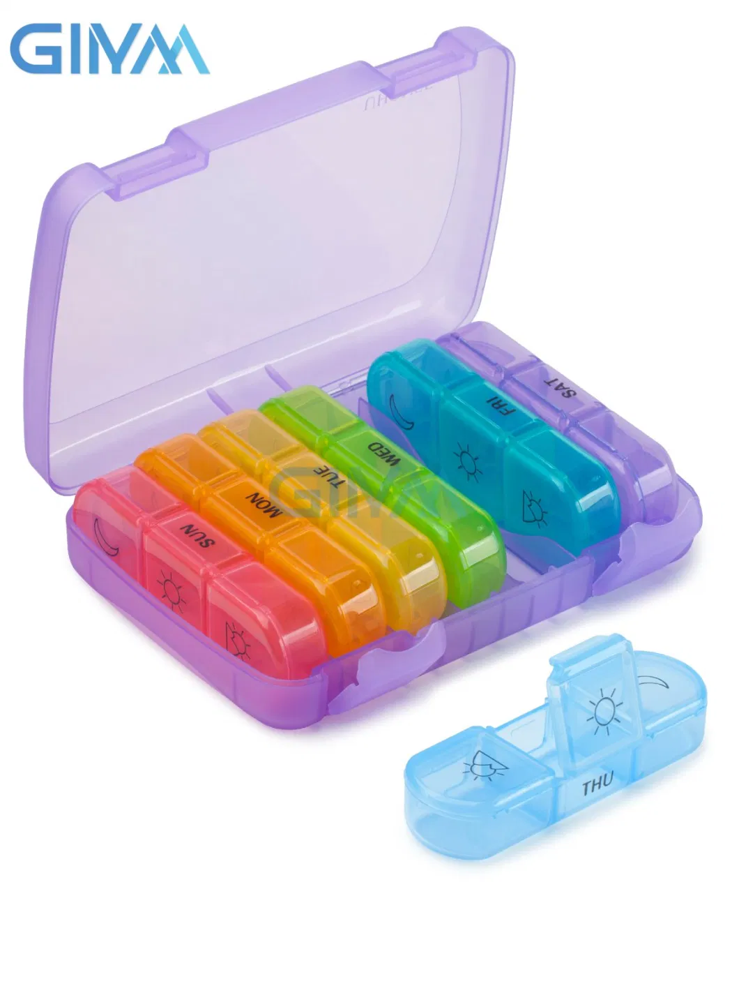 Convenient Weekly Pill Organizer with 3 Daily Compartments