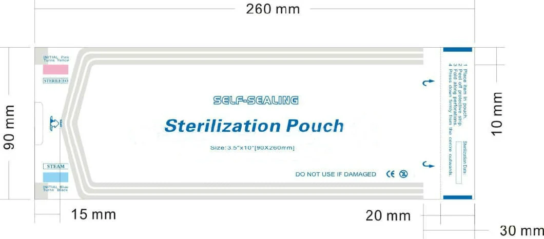 Self Sealing Sterilization Pouch for Medical or Dental Device