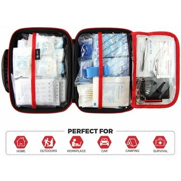 Wholesale Portable Carrying 200 Piece Waterproof First Aid Kit Bag with Logo