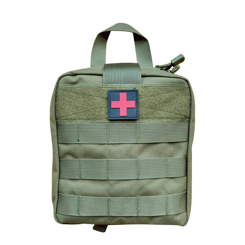 Army Green Tactical Outdoor Hiking Emergency Medical First Aid Kit Bag for Military