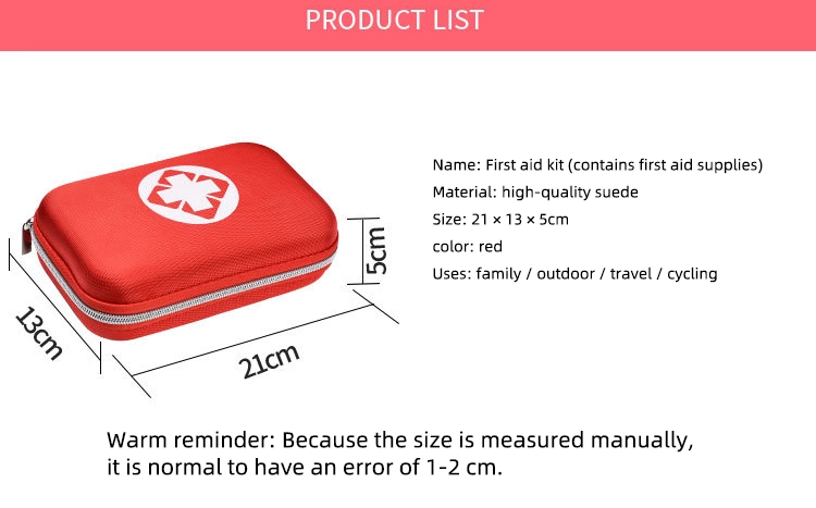 Customize Mini First Aid Kit Top Quality Red Emergency Kit Outdoor Emergency Medical EVA First Aid Bag