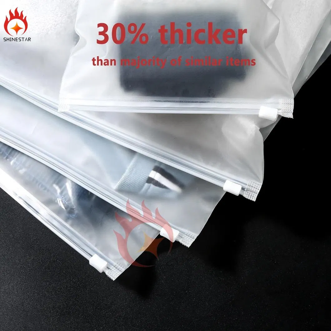 Frosted LDPE Slide Zipper Bag Poly Bags Plastic Packaging Bag for Medical, Travel