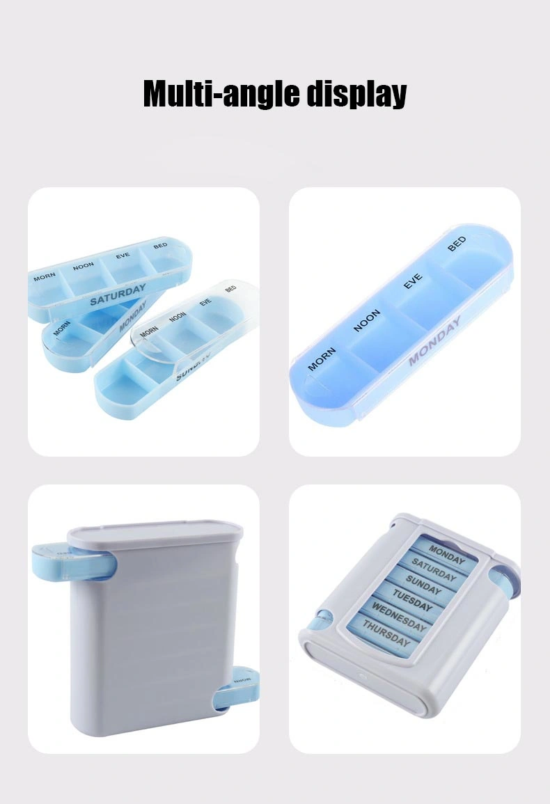 Hot Sale Portable Medicine Pill Box 28 Grids Weekly Pill Case Storage Box Travel Medicine Box Holder Tablet Organizer