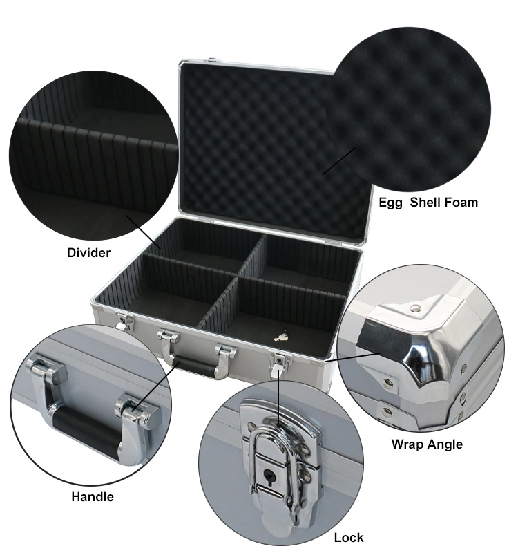 Durable Aluminum Tool Case with Hard EVA Foam Insert for Drilling Equipment