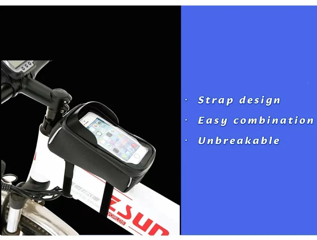 Outdoor Waterproof Touch Screen Bike Phone Front Frame Bag Tube Bicycle Bag