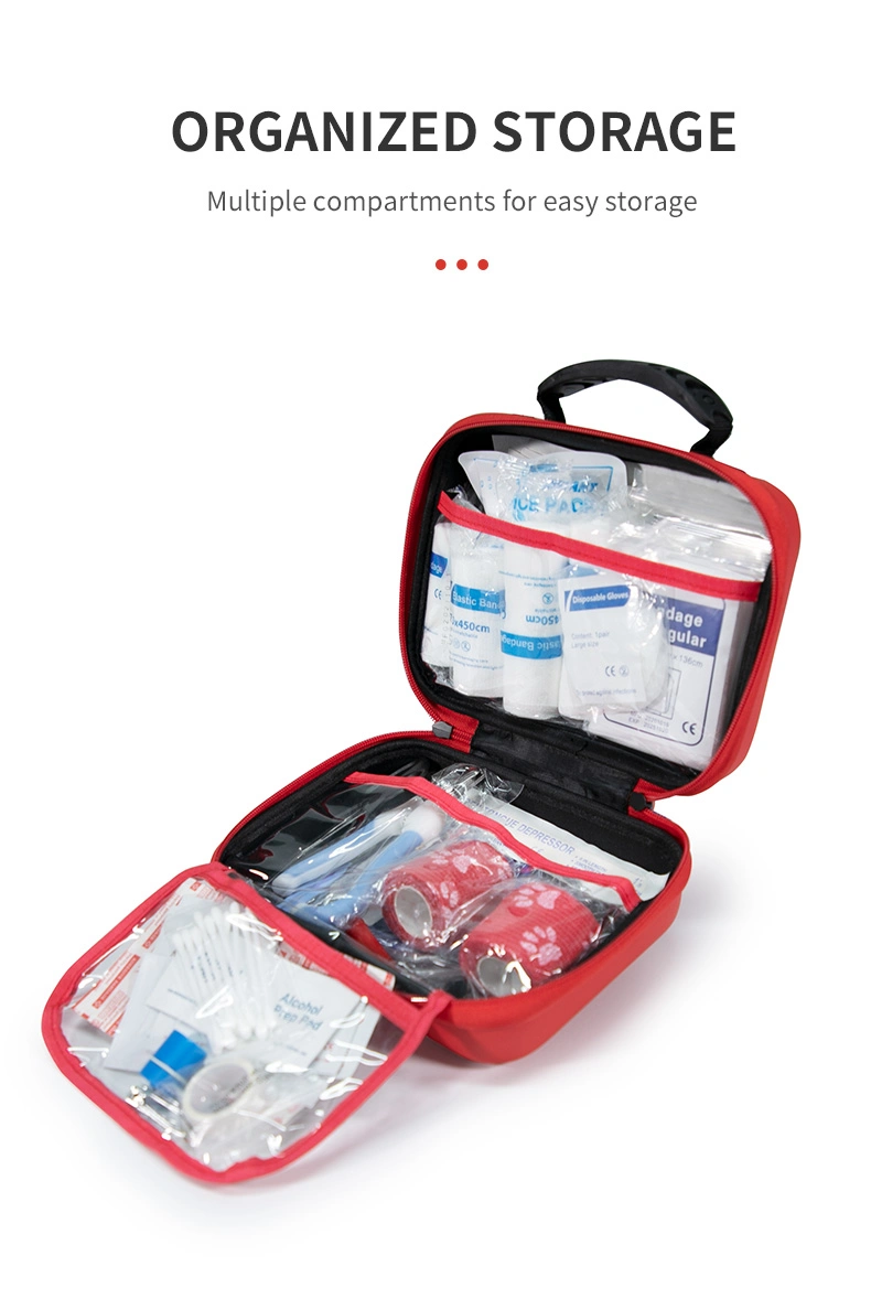 EVA Dog Pets First Aid Kit Bag Medical Emergency First with Staple Suppliers