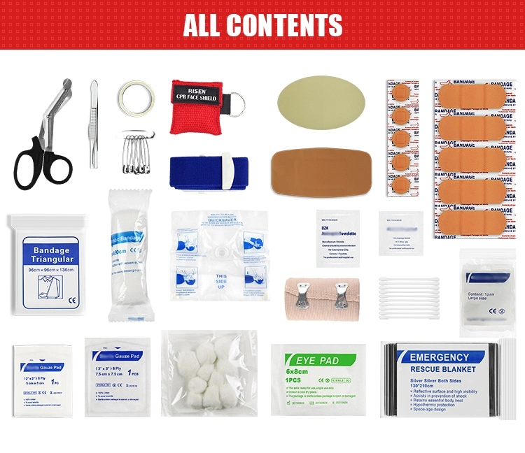 2023 Custom Travel Survival First Aid Emergency Kit Small Bag Empty for Medical Sports, Office, Mini Home First Aid Kit