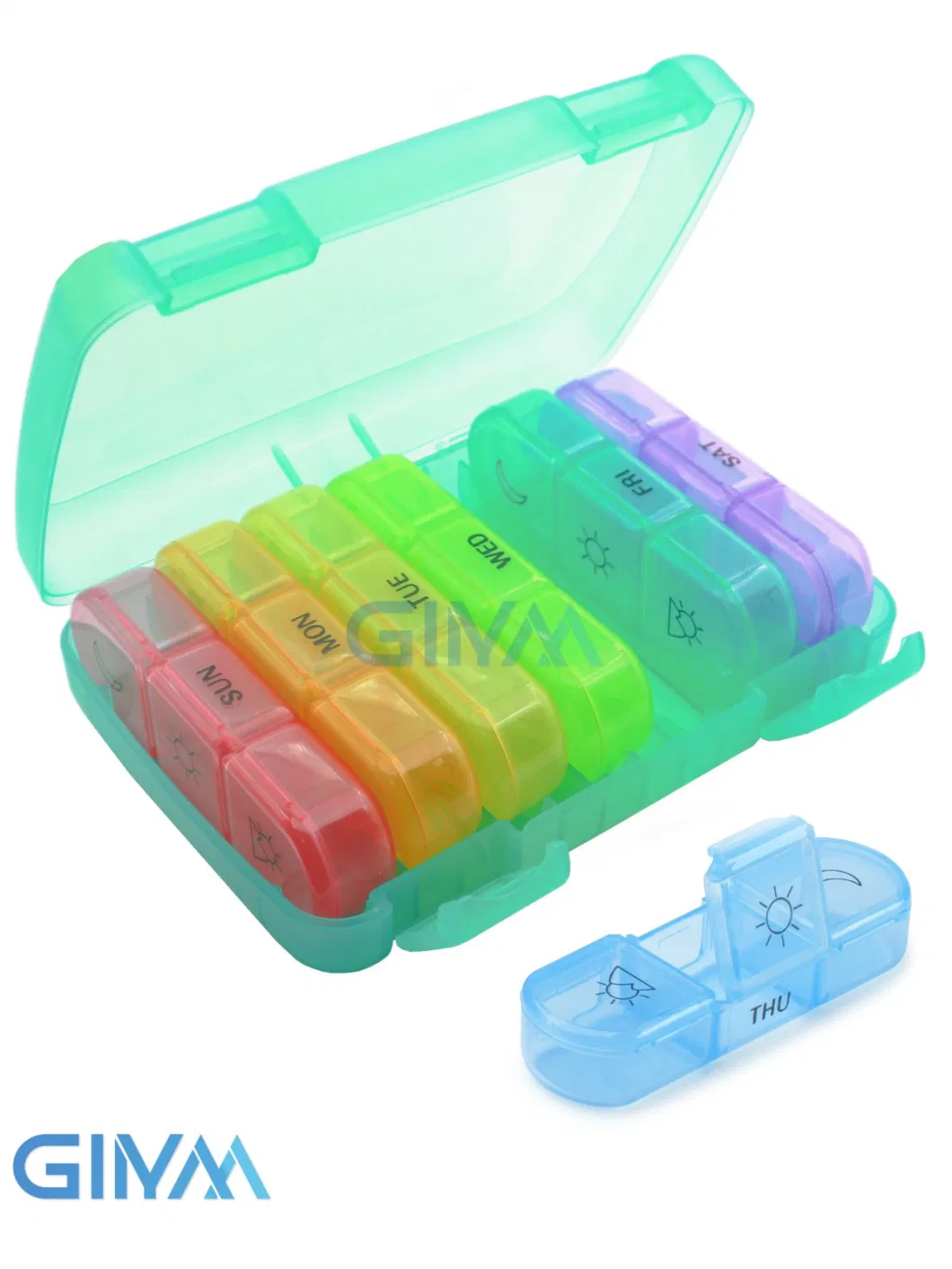 Weekly Pill Organizer 3 Times a Day Arthritis Friendly