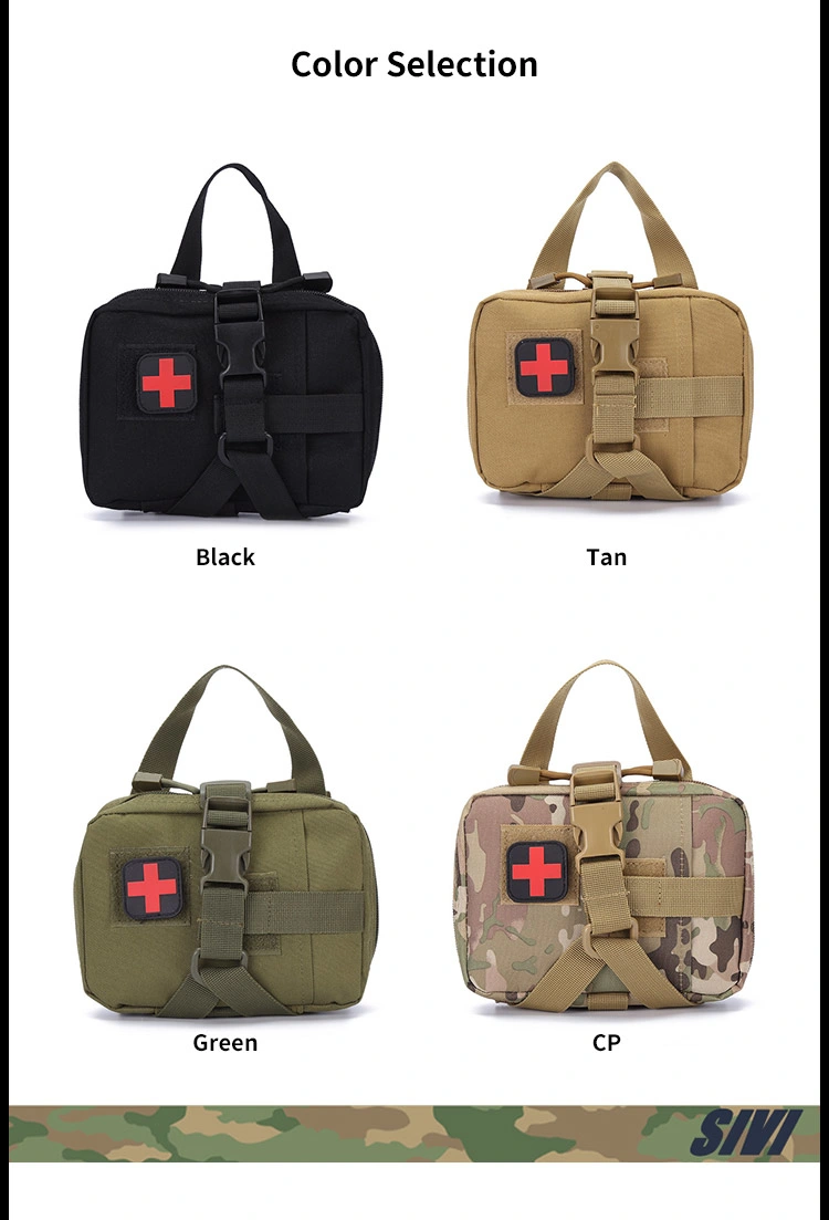 Custom Outdoor Emergency Medical Tactical Trauma Hemostatic Bandage Portable First Aid Kit Bag for Camping Hiking