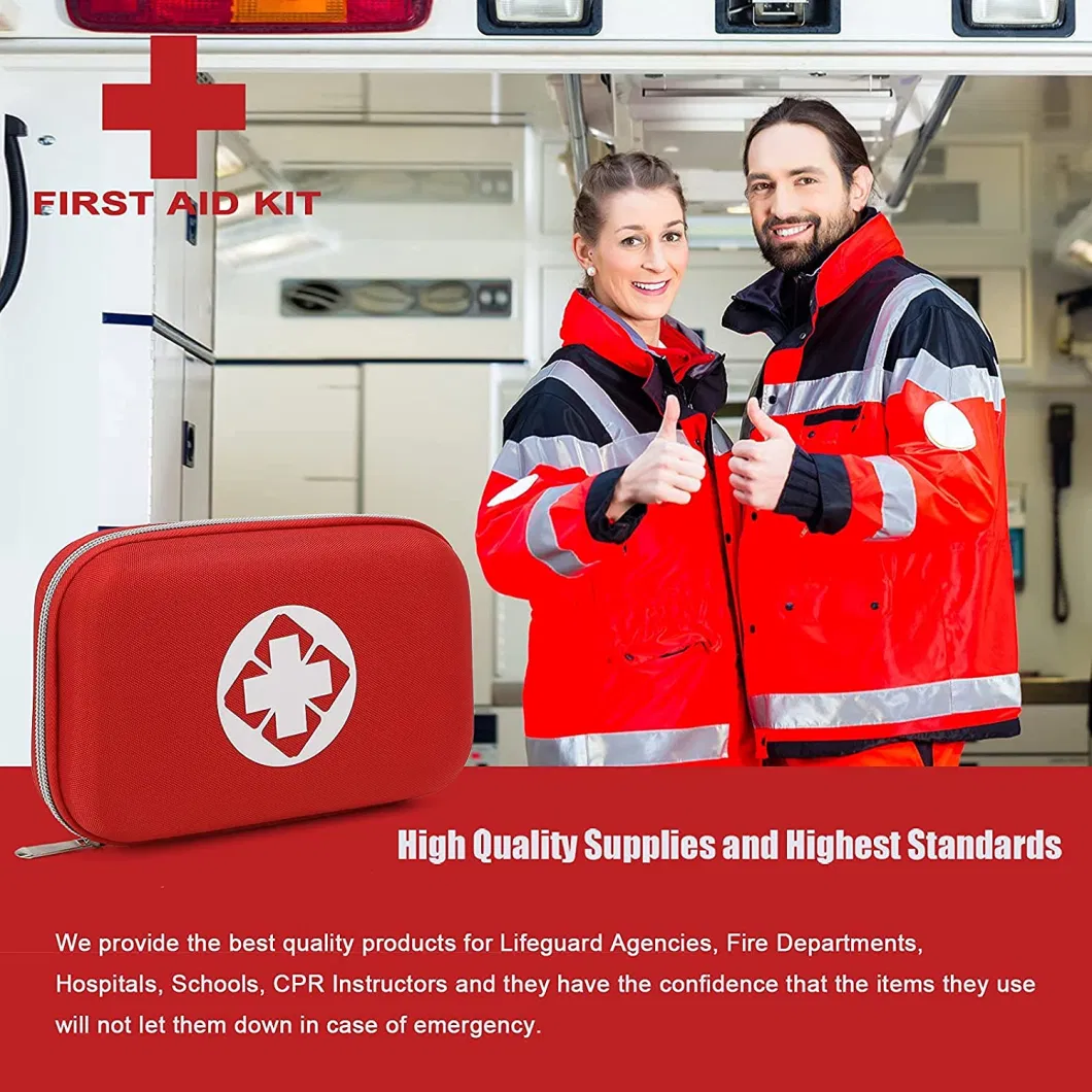 Compact First Aid Kit EVA Case Bag for Car Home Boat School Camping Hiking Office Sports