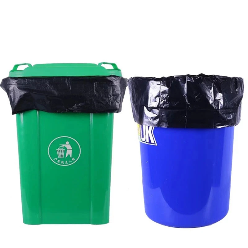 High Quality Low Price HDPE LDPE Corn Starch Compostable Biodegradable Medical Household Large Big Chicken Tall Trash Black Colors Plastic Garbage Bags