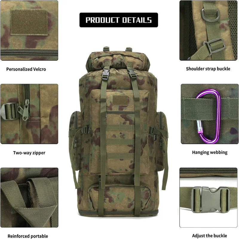 70L Backpack Large Capacity Structure Emergency Medical Services Backpack Affordable Prices Good Quality Waterproof Backpack Scratch Resistant