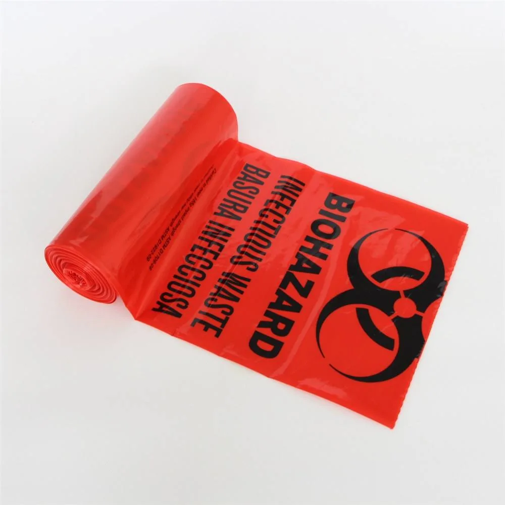 Siny Custom Size Plastic Disposable Medical Waste Bags Biohazard Bag Garbage Bags