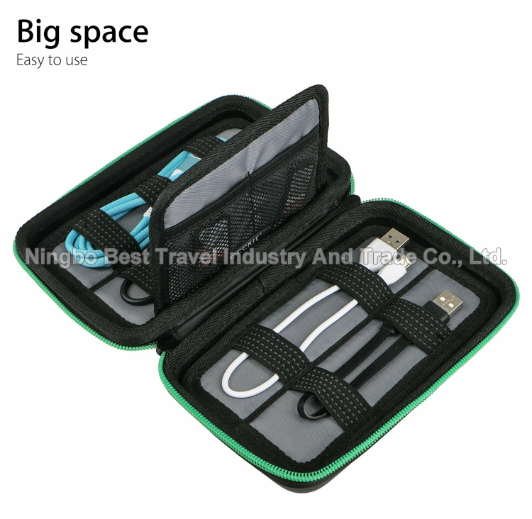 Travel Tool Electronics Accessories EVA Cable Storage Gadget Bag USB Cable Organizer Case