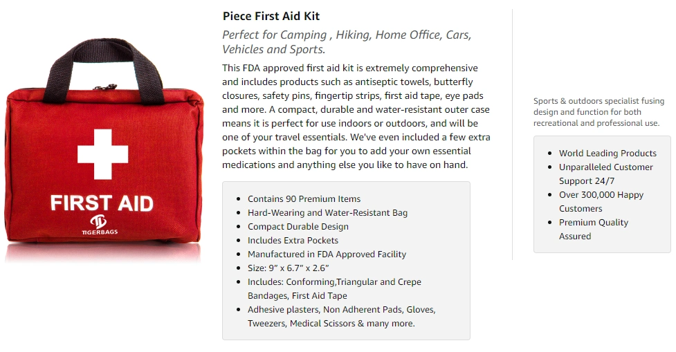 Emergency Medical Multifunctional Custom Travel Storage Medical Bag First Aid Kit