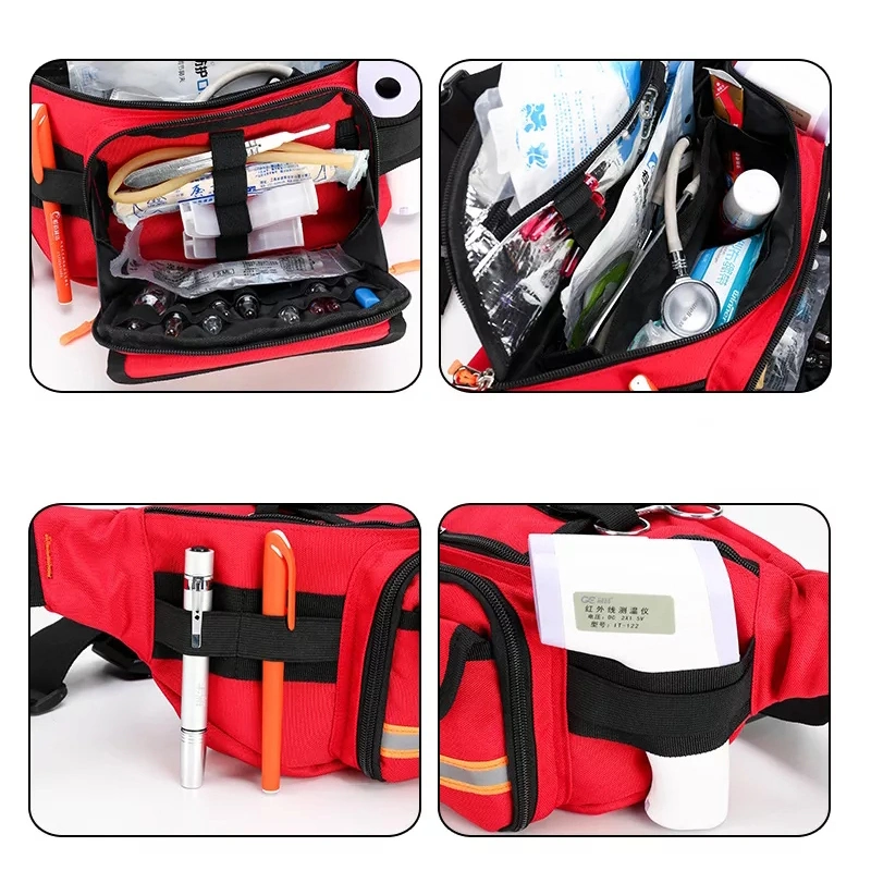 Medical Waist Bag for Doctors and Nurses Rescue Waist Bag with Medical Storage Bags