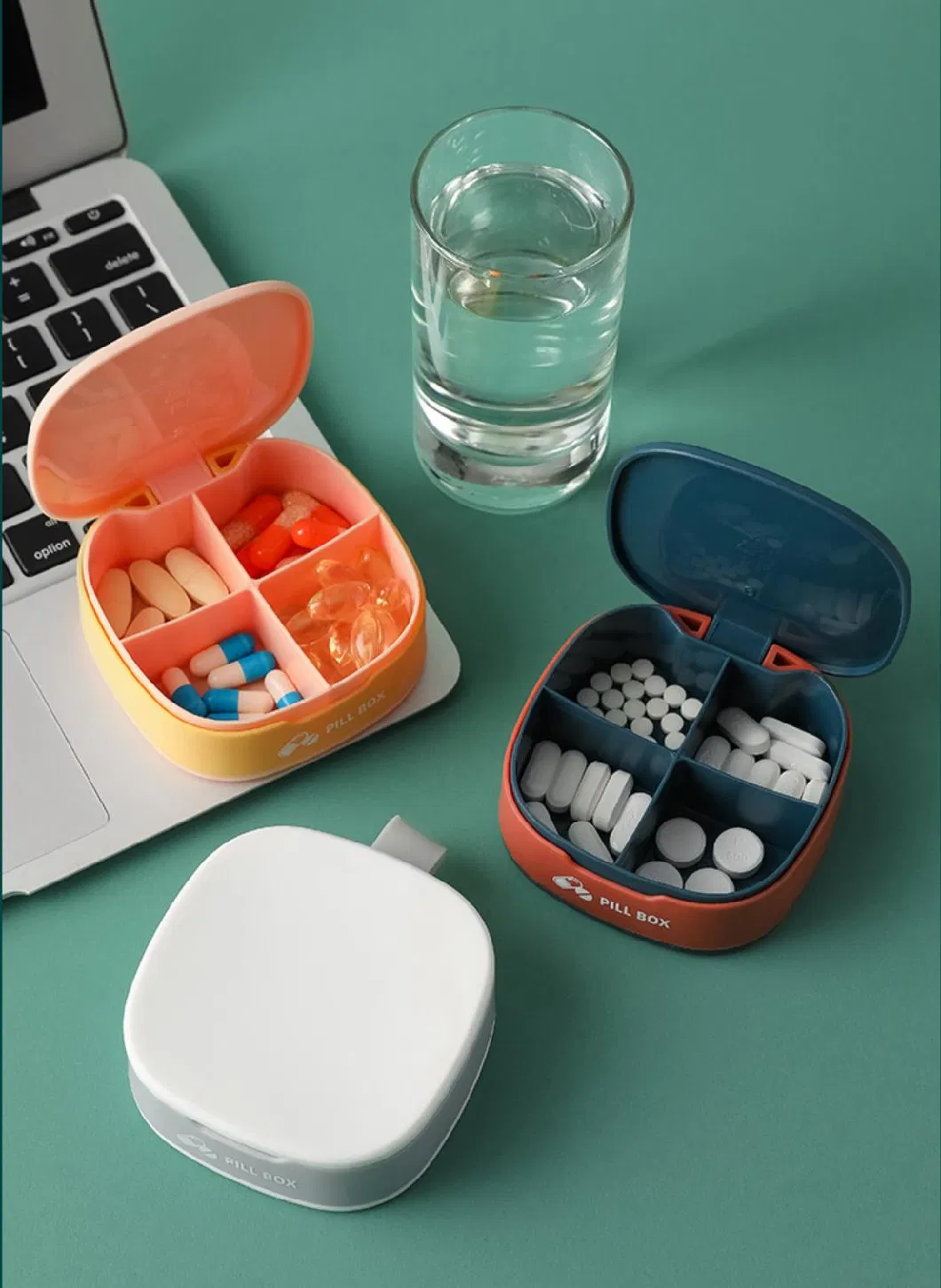 Small Travel Pill Container Pill Holder Compact Medicine Organizer Portable Vitamin Case Weekly Medicine Case