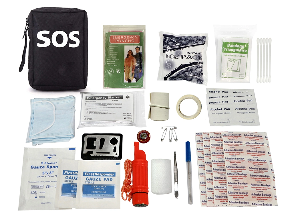 Outdoor Portable Survival Kit Bag 96PCS Waterproof First Aid Emergency Kit