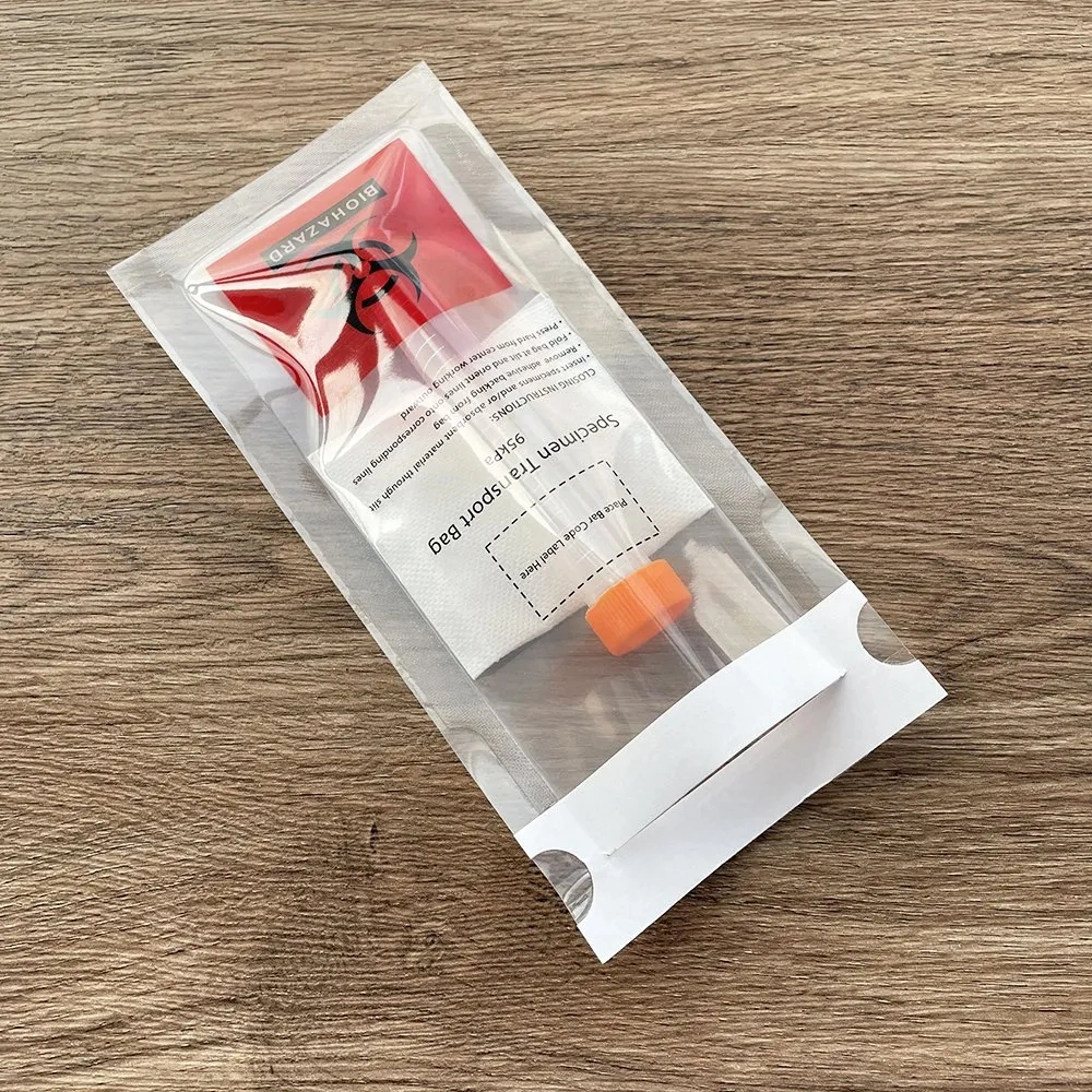 6 Bay Sleeve Biological Medical Specimen Ppackaging Pouches Laboratory Sample Tube Absorbent Genuine 95 Kpa Transport Bags