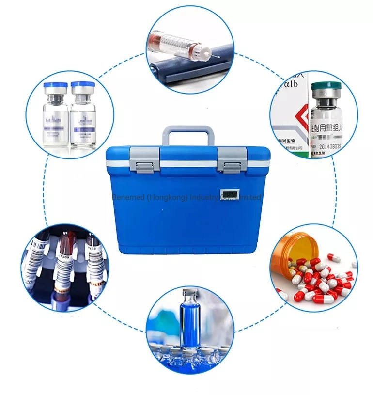 2~8 C Medical Vaccine Cooler Insulin Portable Cooler Box Ice Box