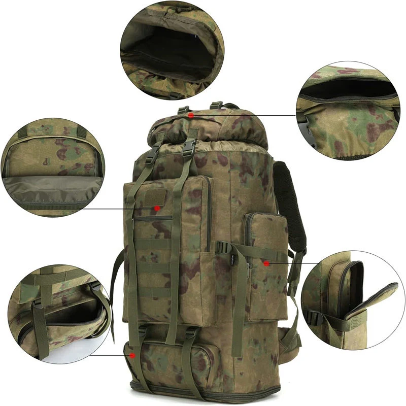 70L Backpack Large Capacity Structure Emergency Medical Services Backpack Affordable Prices Good Quality Waterproof Backpack Scratch Resistant