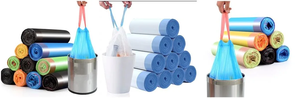 Disposable Large Lasting Eco Friendly Industrial Household Medical Hospital Black Roll HDPE Garbage Plastic Bag in Rolls