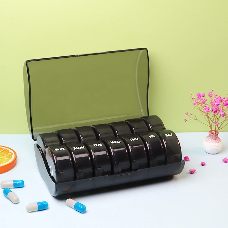 CE ISO Free Sample 7 Days with 7 Grids Pill Travel Case Medicine Box Custom Pill Case