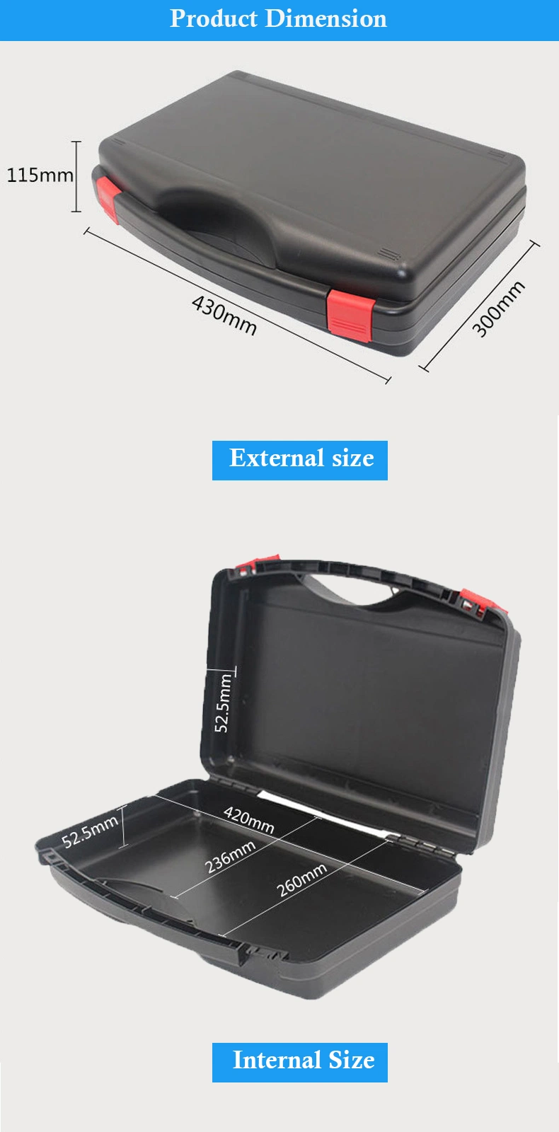 Custom Logo EVA Foam Shockproof Electronics Small Tool Storage Case with Handle