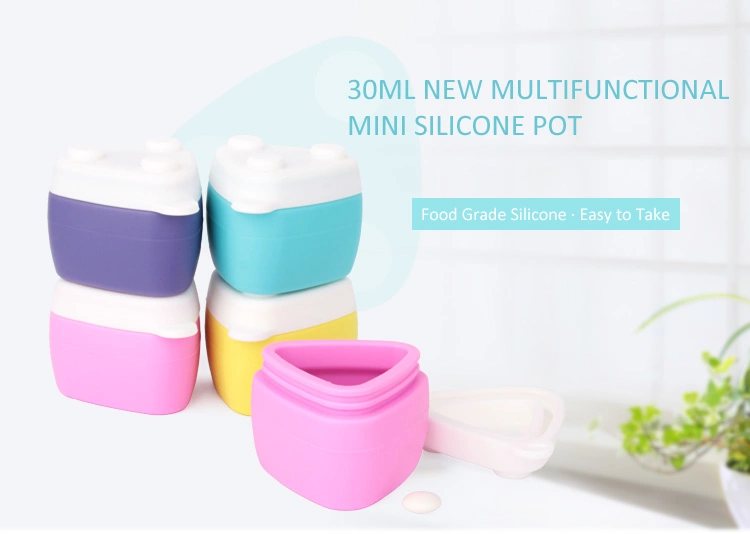 FDA Food Grade Silicone Waterproof Portable Medicine Pill Storage Box Organizer 30ml Mini Travel Case