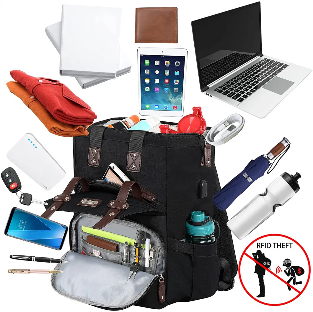 Travel Laptop Backpack with Anti-Theft Pocket and USB Charging Port