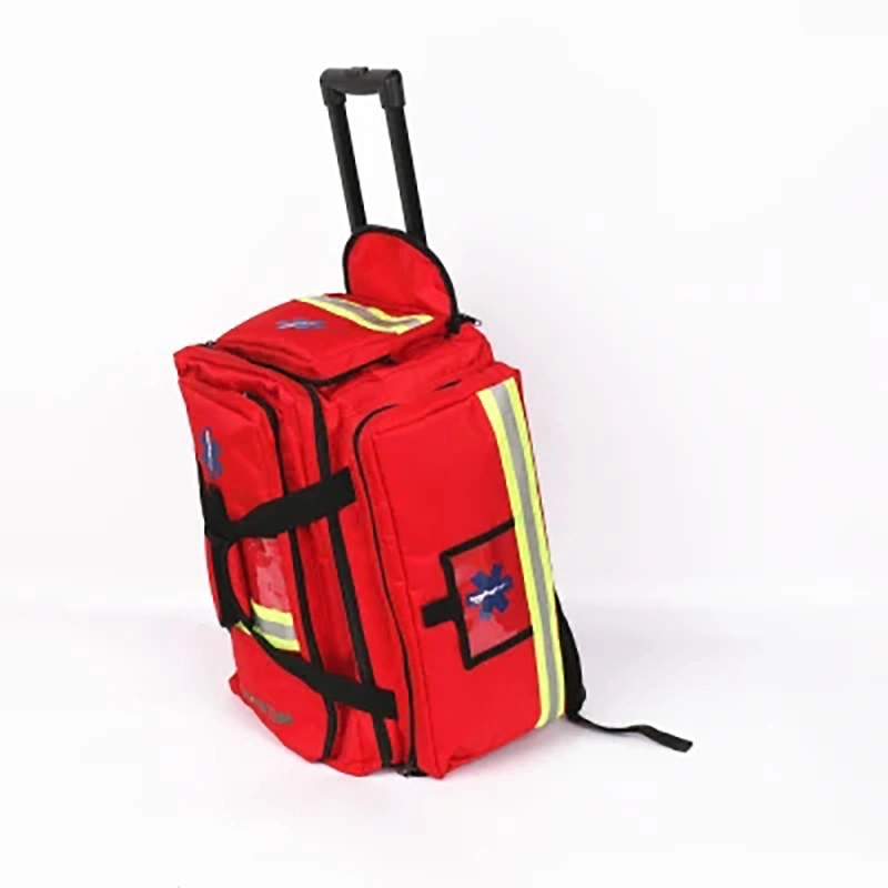 Professional Custom Trolley Travel Medical Bag Ambulance Emergency First Aid Kit Trauma Bag with Wheels