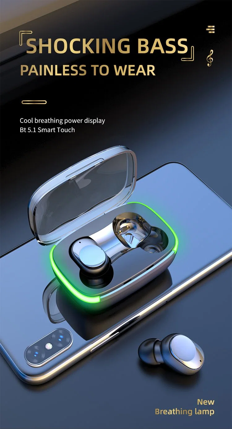 Bluetooth Earphone Tws Earbuds with Charging Case Wireless Earphone