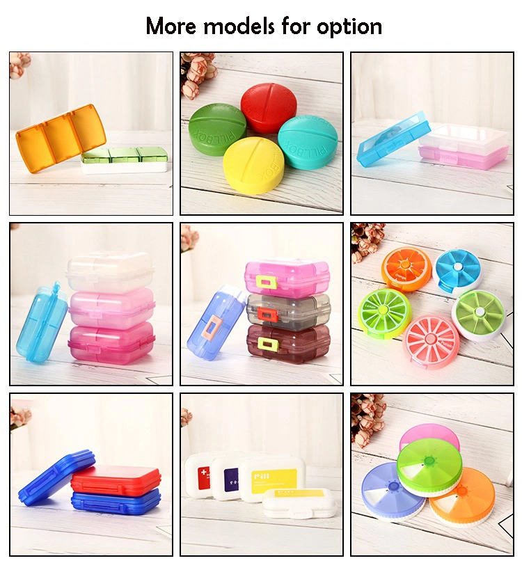 Hot Selling Travel-Sized 28-Day 4-Time Pill Organizer 170g Rainbow PS Plastic Medicine Container Weekly Pill Storage Cases