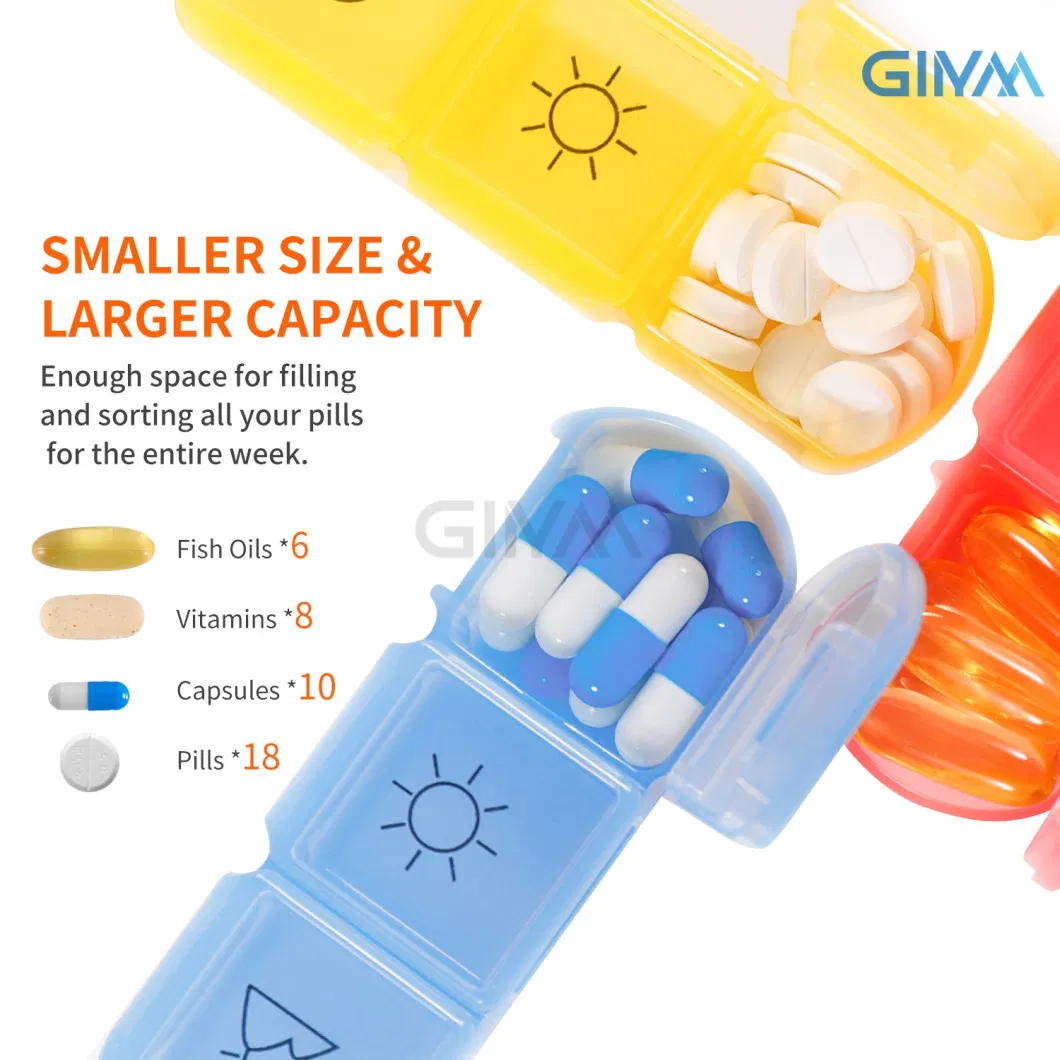 Pill Organizer 3 Times a Day - Weekly Pill Organizer 3 Times a Day - Large Pill Box 7 Day Medicine Organizer Pill Case, Daily Pill Box 3 Times a Day