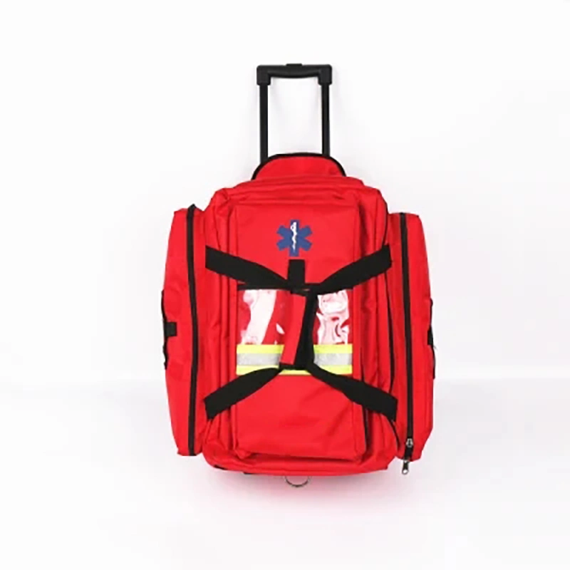 Professional Custom Trolley Travel Medical Bag Ambulance Emergency First Aid Kit Trauma Bag with Wheels