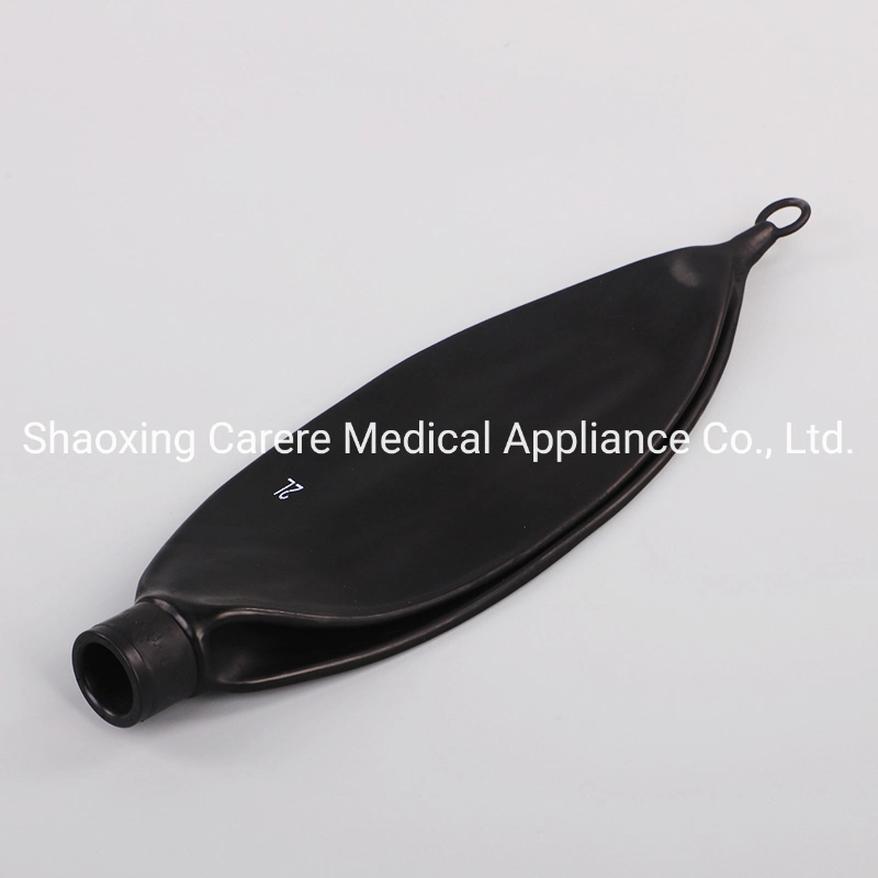 Surgical Supply Medical Equipment Use Black Reusable Latex and Latex Free Rebreathing Bag with Ring Medical Machine Breathing Reservoir Bag Hospital Equipment