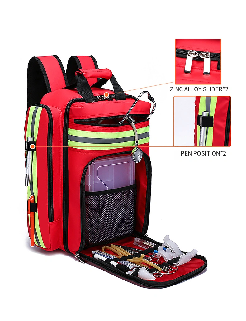 Empty Stylish Trauma Modular Paramedic First Aid Kit Medical Collection Luxury Trolley Bags Medic Module Backpack Bag for Doctor