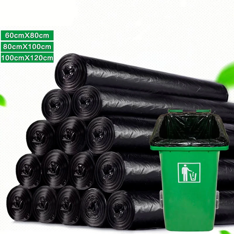 High Quality Low Price HDPE LDPE Corn Starch Compostable Biodegradable Medical Household Large Big Chicken Tall Trash Black Colors Plastic Garbage Bags