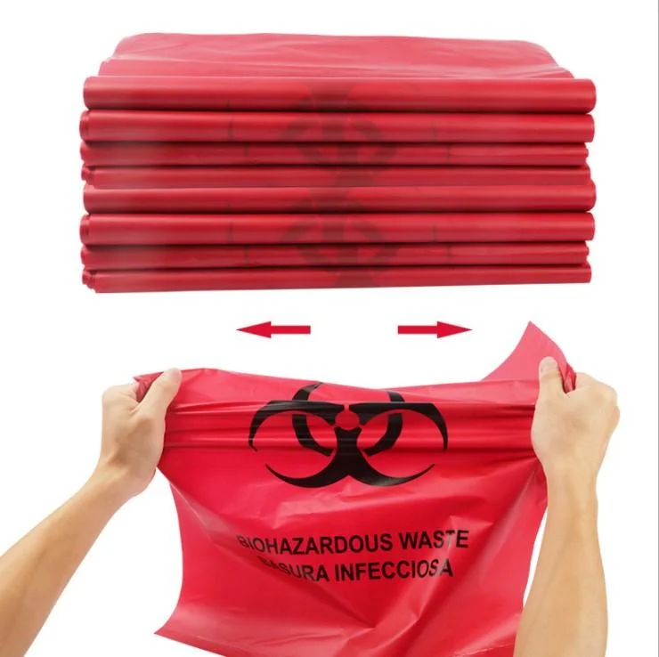 Medical Disposable Plastic PP HDPE Yellow Red Black Garbage Autoclavable Waste Bag Biohazard Bags