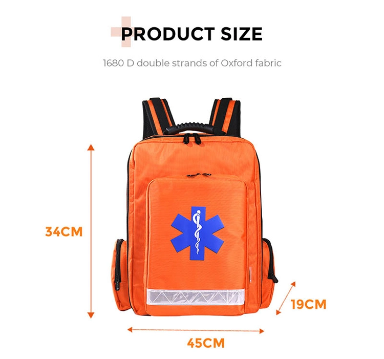 Custom Waterproof Empty Campus School Ambulance Marathon Survival Emergency Supplies Bag Set Medical First Aid Kit Backpack