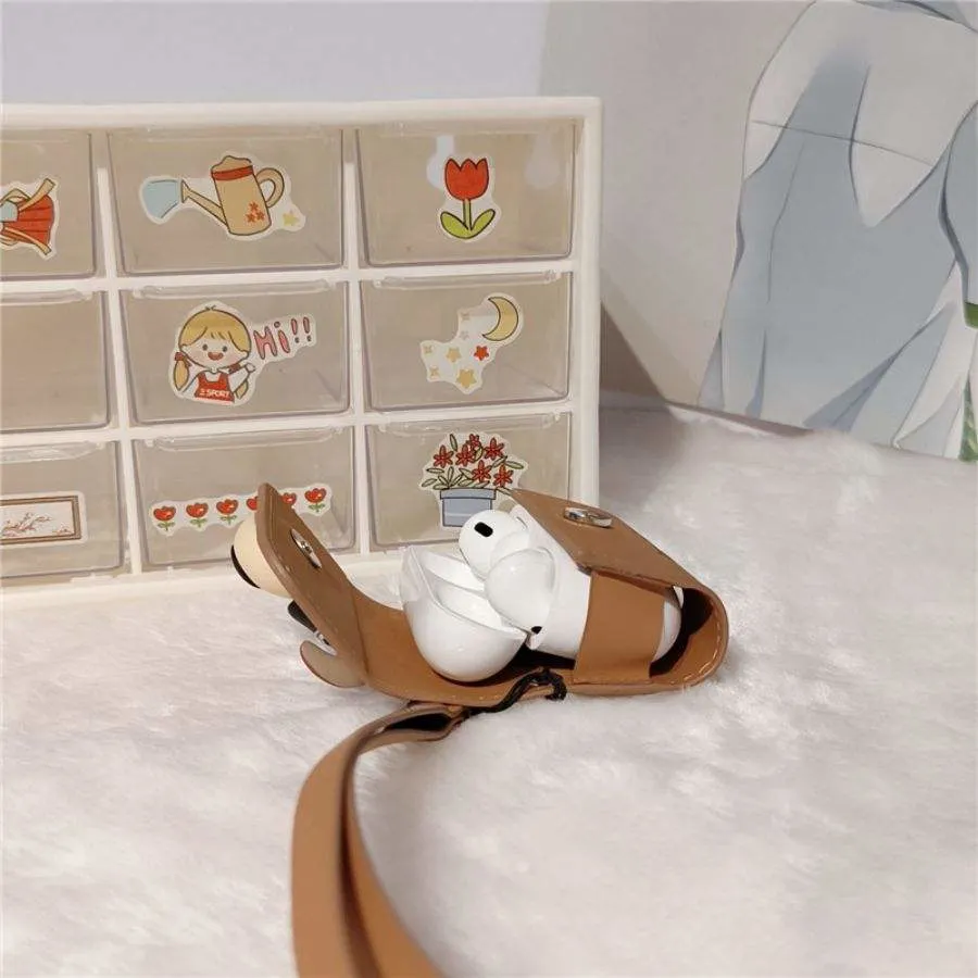 2024 Cute Cartoon Little Puppy Leather Case for Airpods 2 3 Generation Cover for Airpods PRO Earphone Protective Air Pods Shell