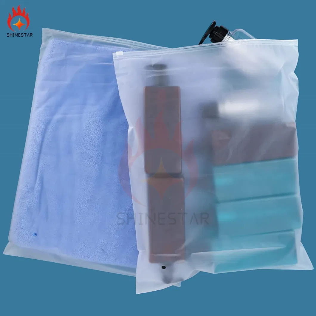 Frosted LDPE Slide Zipper Bag Poly Bags Plastic Packaging Bag for Medical, Travel